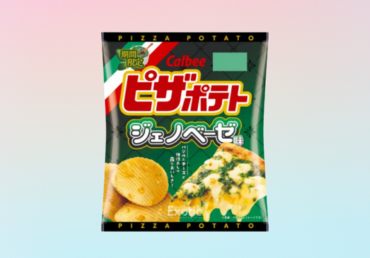 Calbee Pizza Pesto Genovese Flavoured Potato Chips