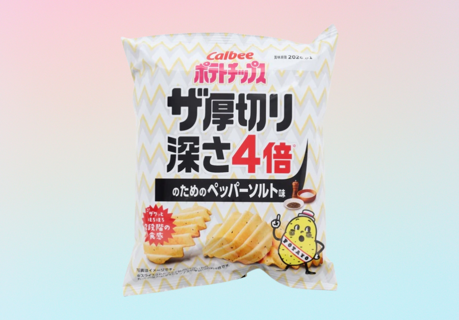 Calbee Thick Cut Pepper Salt Potato Chips 55G