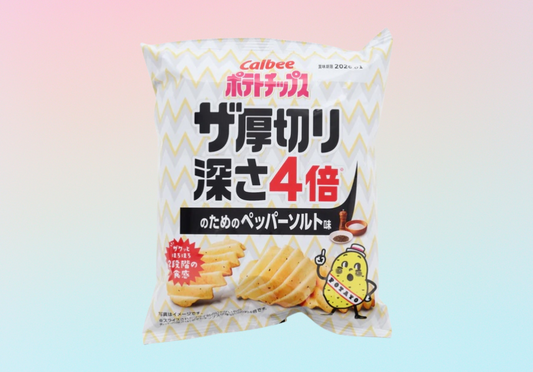 Calbee Thick Cut Pepper Salt Potato Chips 55G