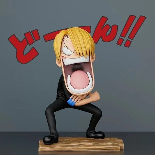 15Cm One Piece Luffy Figures Three Captains Sanji Monkey D Luffy Roronoa Zoro Action Figure the Hungry Trio PVC Anime Model Toys